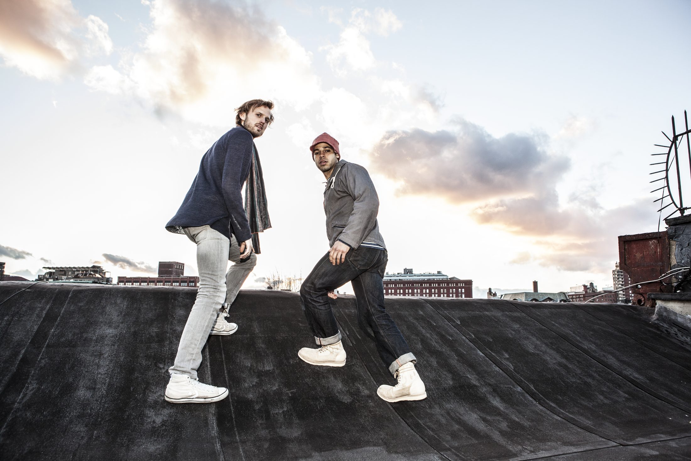Black and white keytar portrait
